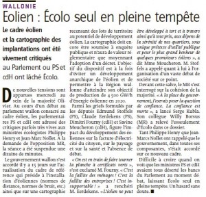 Un article à lire dans L'Avenir du 07/03/13